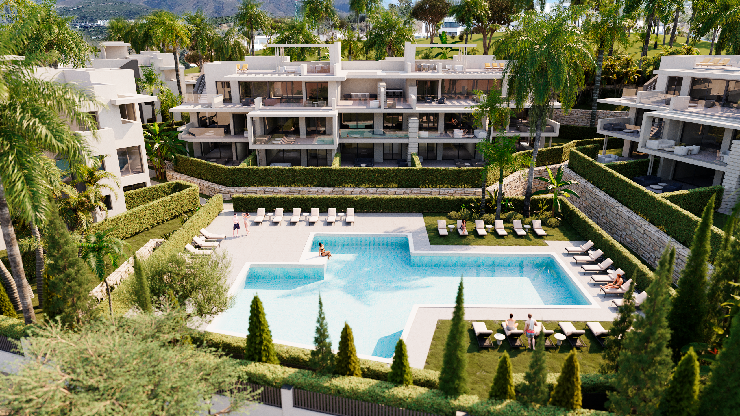 Sunway Residence piscina y jardines