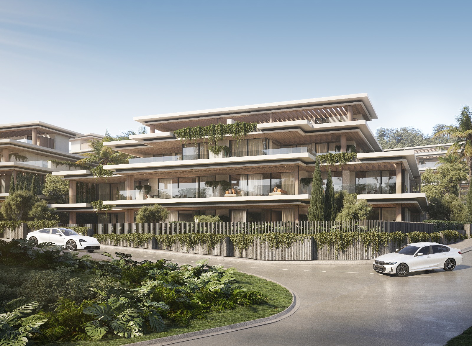 Essence Residence fachada con terrazas