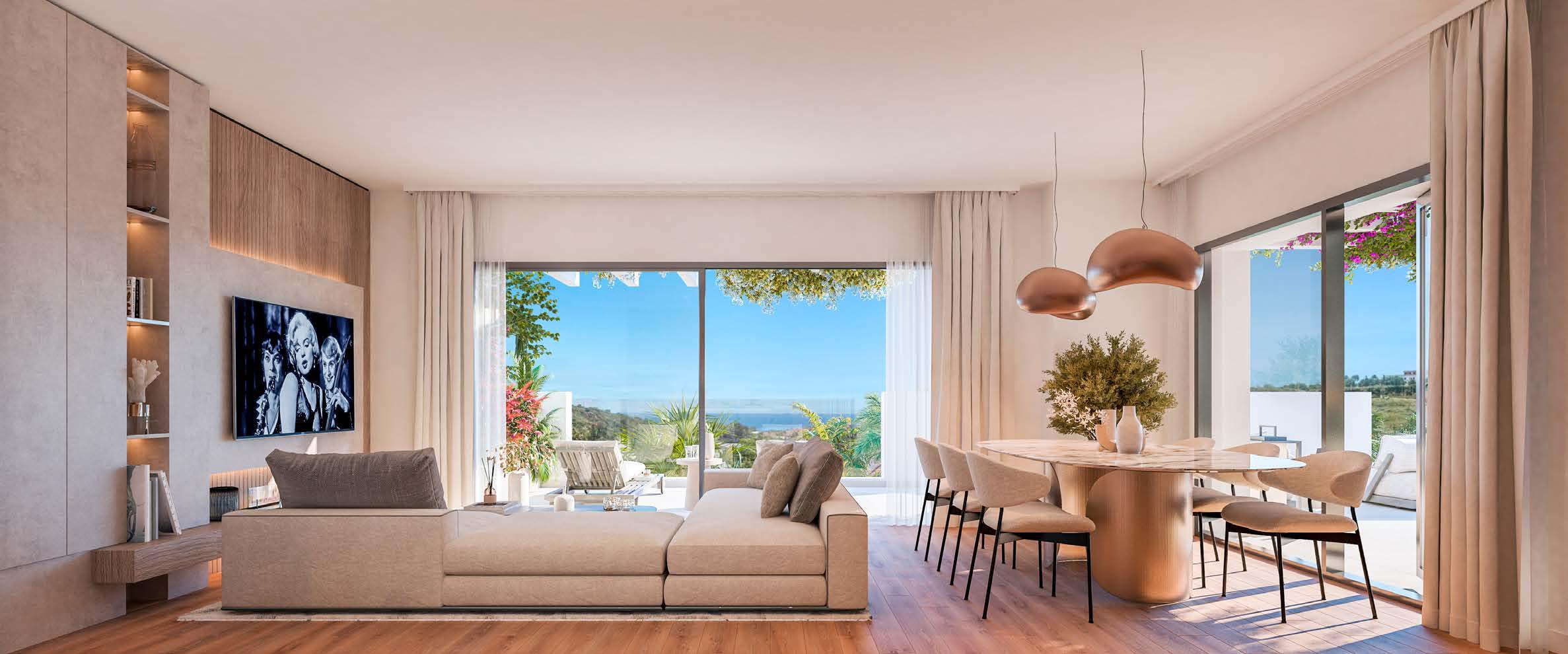 Amaranta Casares: salón con vistas al mar