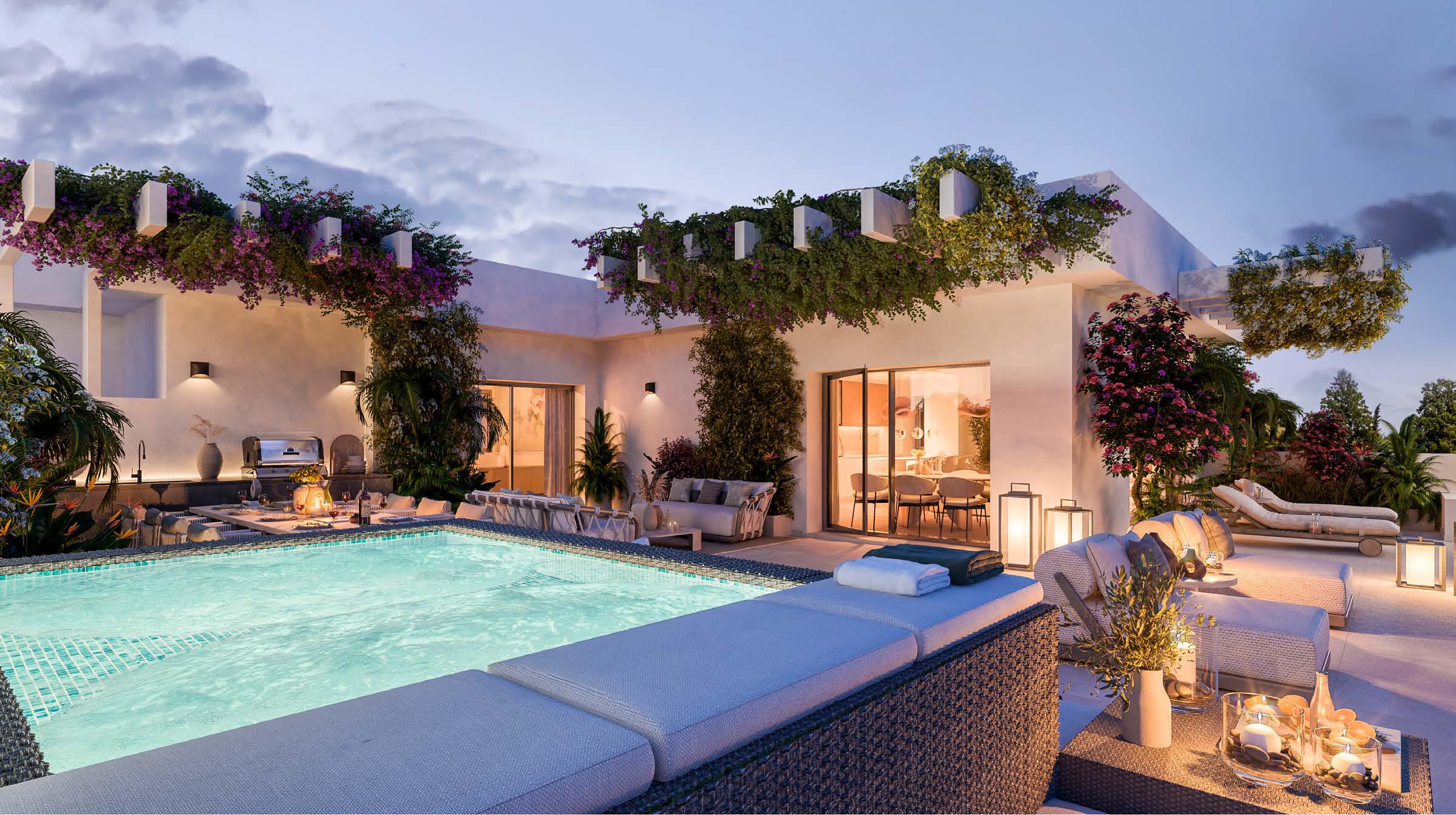 Amaranta Casares: ático con terraza y piscina